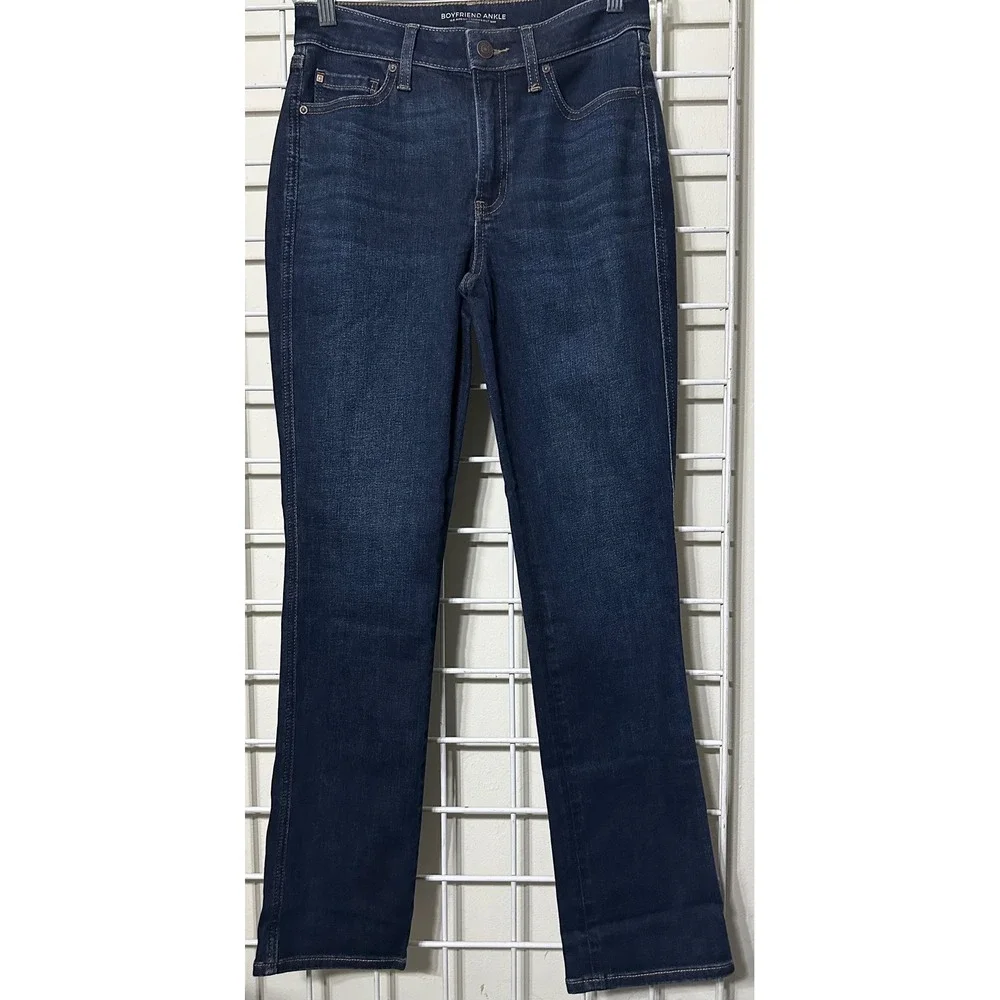 Chico's women's  Boyfriend Ankle Jeans‎ Dark Wash Denim Size 12 Tall sample